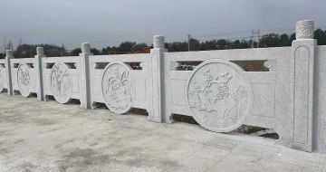 沈阳芝麻白河道栏杆 石材栏杆