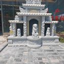 沈阳芝麻白中国黑石材套墓 花岗岩墓碑