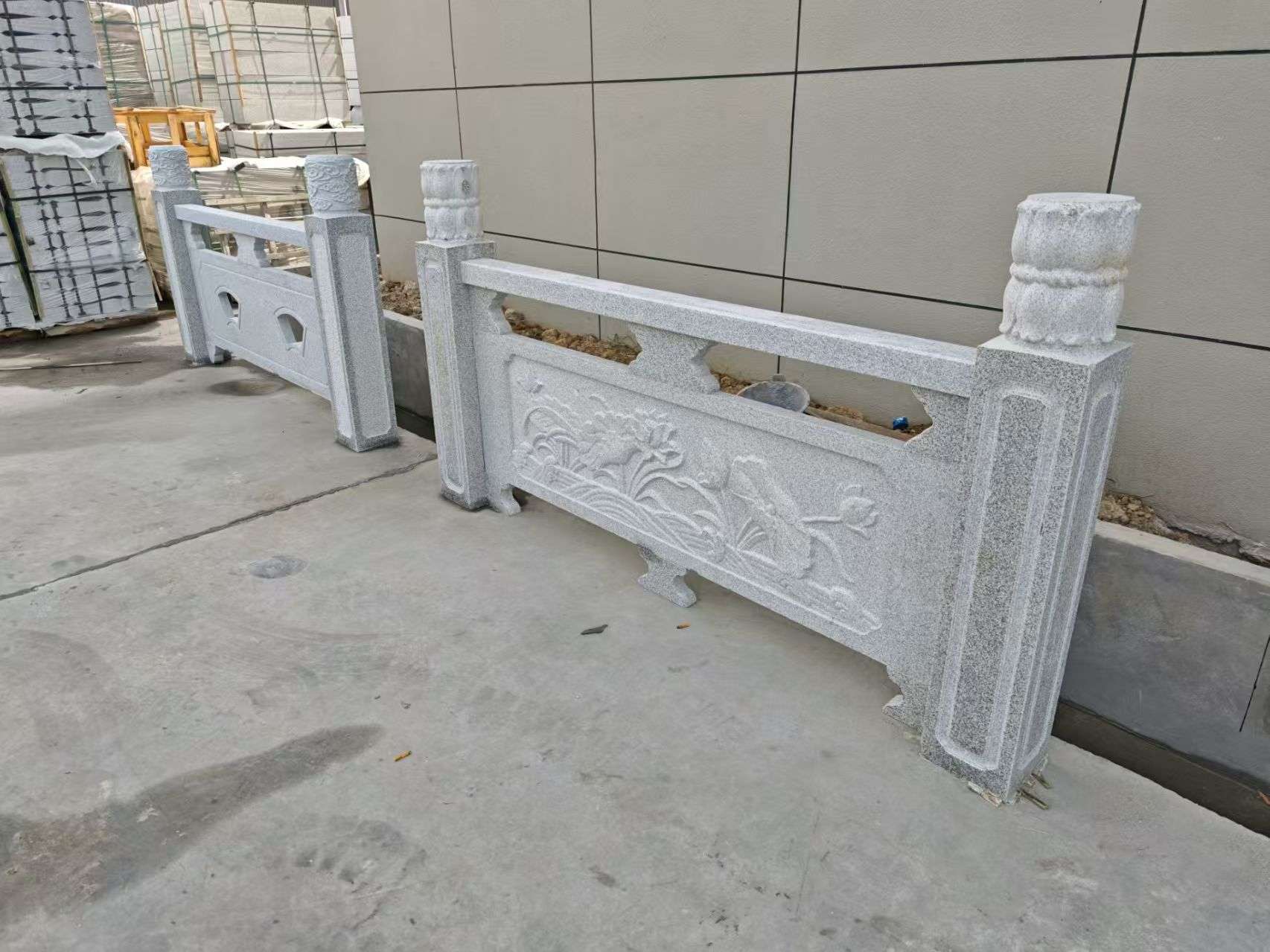 沈阳芝麻白河道栏杆 石材栏杆