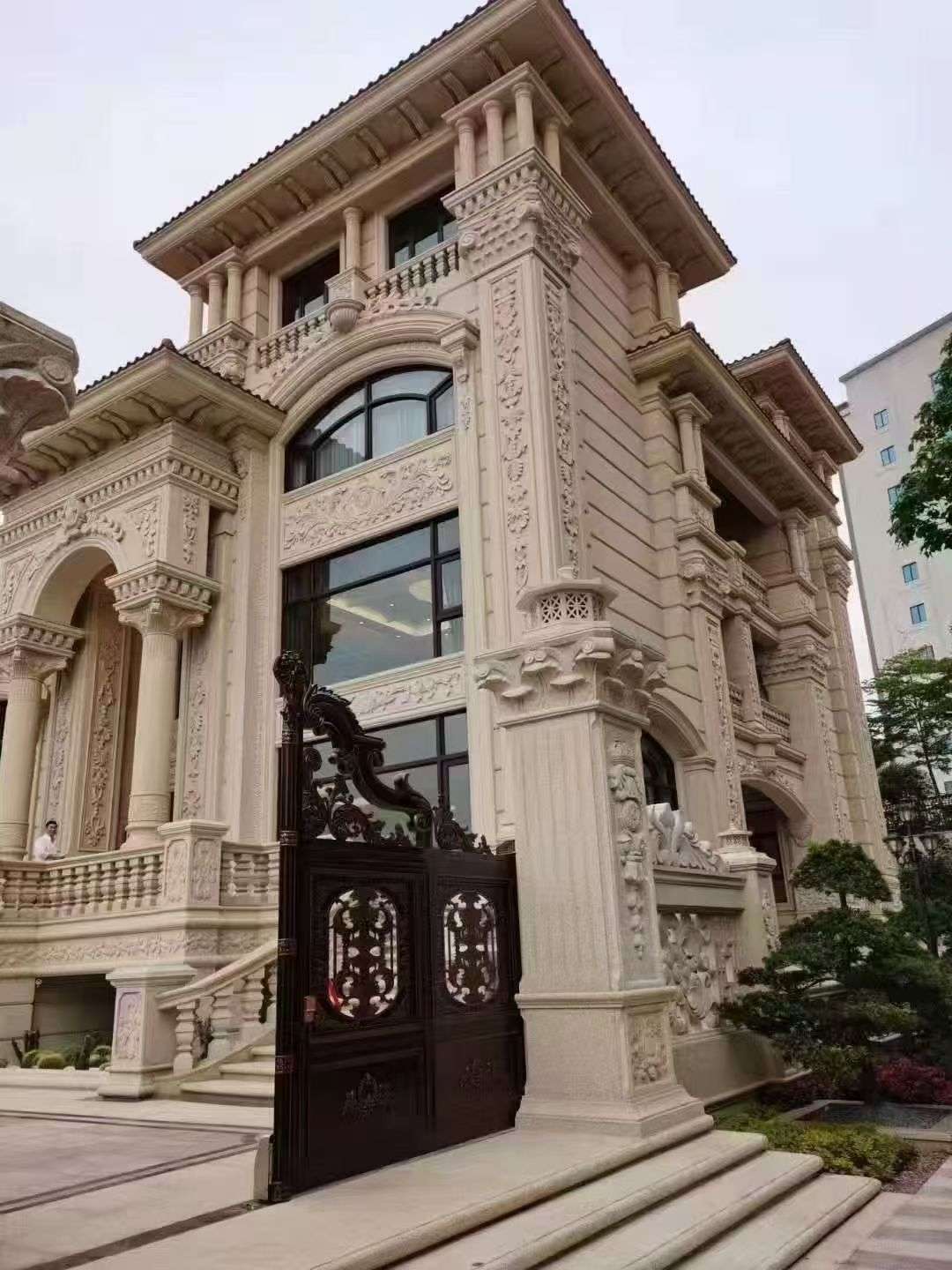 沈阳黄金麻别墅外墙异形定制