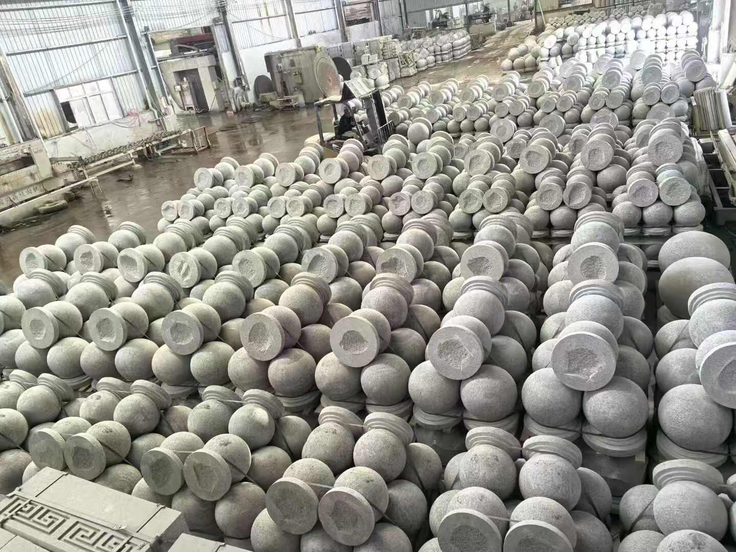 沈阳芝麻白圆球 石球 挡车球